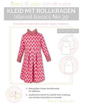 Papierschnittmuster - Kleid mit Rollkragen No. 39 - Kinder- Lillesol & Pelle